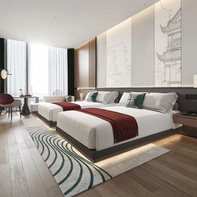 kupować Luksusowe nowoczesne zestawy mebli do sypialni hotelowych Fornir orzechowy Łóżko E1 Sklejka Dostosowane online manufacture