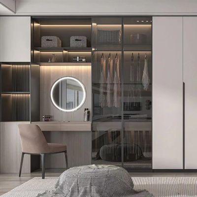 kupować Nowoczesna szafa hotelowa z orzecha włoskiego z komodą wszystko w jednym online manufacture
