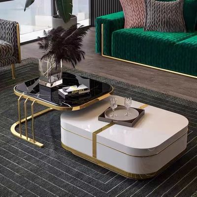 kupować Hotelowy niestandardowy nowoczesny marmurowy luksusowy stolik kawowy z ukrytym schowkiem online manufacture