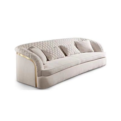kupować Tapicerka Hotel Lobby Meble Biała Aksamitna Kanapa Wieloosobowa Sofa online manufacture