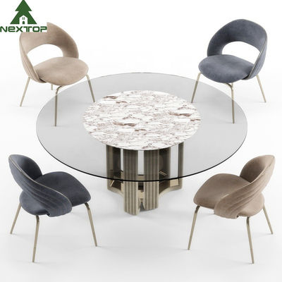 kupować Nowoczesna luksusowa luksusowa złota metalowa tkanina z pojedynczym krzesłem Hotelowa restauracja bankietowa online manufacture