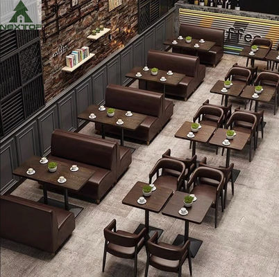 kupować Vintage Restauracja Skórzana Kanapa Krzesło Zestaw Stół Dla Kawiarnia Cafe Bar Hotel online manufacture