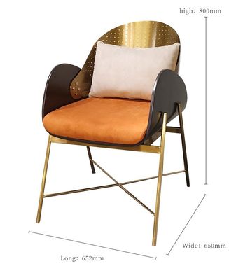 Dobra cena Kreatywne niestandardowe krzesło do jadalni ze stali nierdzewnej do budynku biurowego online