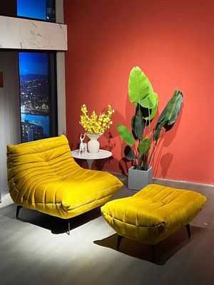 Aksamitna sofa wypoczynkowa Krzesło Tkanina Salon Szezlong Dostosowane