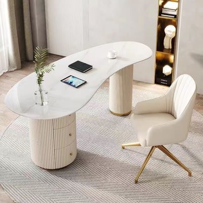 Nowoczesne luksusowe biurko do sypialni hotelu Supreme White Rock Plate