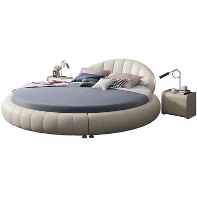 Fabric Hotel Okrągłe łóżko Willa Sypialnia Łóżko typu king-size 2m 2,2m Atmosferyczny luksus