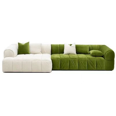 Dwustronna tkanina matowa retro aksamitna sofa kwadratowa kombinacja