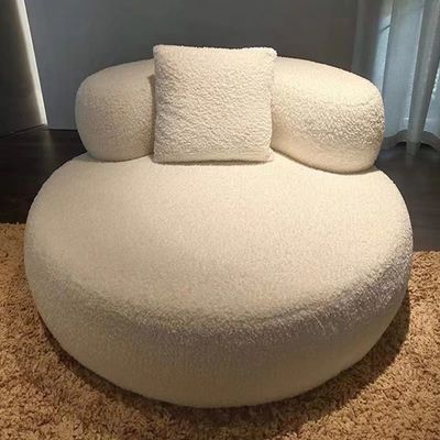 Salon Okrągła Kanapa Bankietowa Sypialnia Hotel Nowoczesna Okrągła Sofa Jagnięca Polarowa