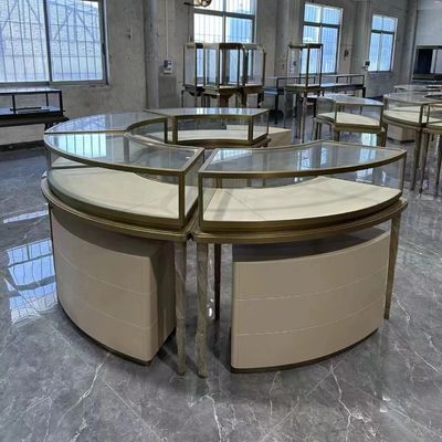 Niestandardowa nowoczesna witryna z biżuterią Okrągła szafka nablatowa