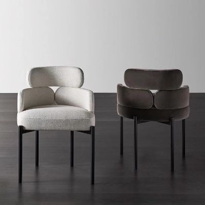 Ekonomiczne tapicerowane krzesło do jadalni Half Arc Backrest Hotelowe krzesło restauracyjne