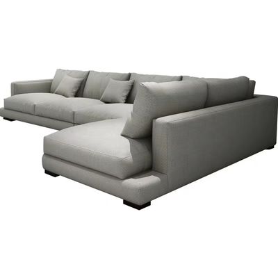 Praktyczna tkanina segmentowa Niestandardowa sofa rozkładana w kształcie litery L