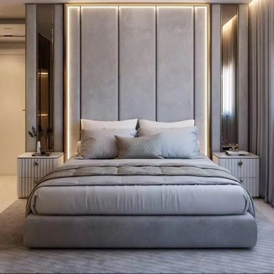 Hotel komercyjny Meble do sypialni Nowoczesny luksusowy apartament Villa Łóżko z tkaniny lnianej