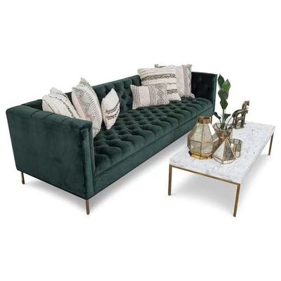 Zestaw sof welurowych Marmur zielony Hunter Hotelowa sofa w holu ODM
