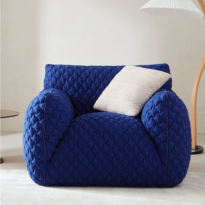 Hotel wakacyjny Poczekalnia Sofa Nowoczesna pojedyncza niebieska sofa z tkaniny lnianej