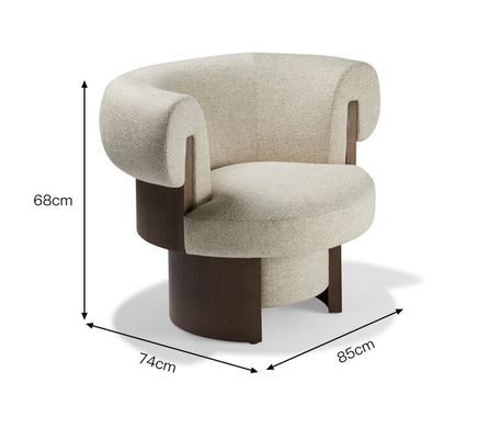 Mieszkanie Sofa z litego drewna Salon Kreatywne krzesło wypoczynkowe z pojedynczą tkaniną