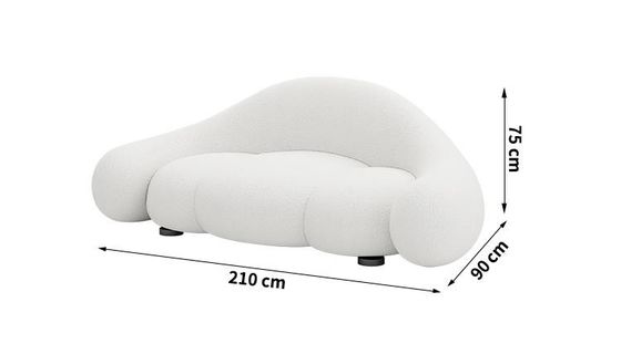 Kreatywna zakrzywiona sofa do salonu luksusowa nowoczesna sofa dla gości recepcji