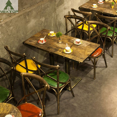 Duży Retro Metal Cafe Restauracja Krzesło Sofa Zestaw Ekonomiczny Industrial Hotel Bar Shop