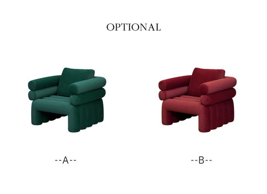 Salon Aksamitna pojedyncza sofa wypoczynkowa Krzesło Włoskie minimalistyczne meble hotelowe