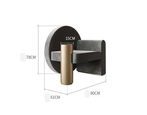 Fashion Creative Hotel Lobby Meble Recepcja Aksamitny metalowy fotel wypoczynkowy