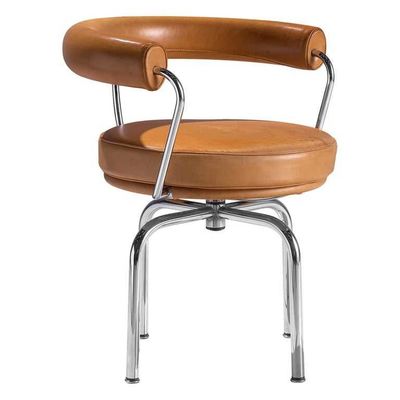 Dobra cena Nordic Hotel Meble restauracyjne Metal Obrotowe skórzane Wygodne oparcie Krzesło do jadalni online