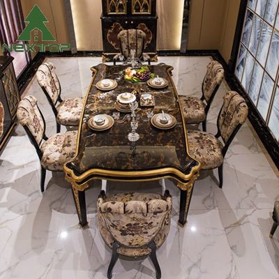 British Royal Style Stół jadalny zestaw 6 miejsc