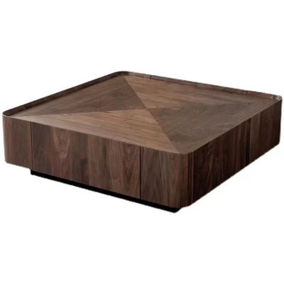 Czarny Walnut Coffee Table Nordic Light Luxury Square Tea Table For Lobby Office