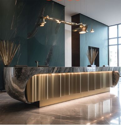 Komercyjny Hotel Lobby Meble Luxury Hotel Recepcja 5 Modele Otwarta recepcja
