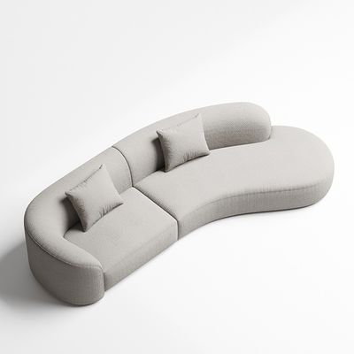 /Rice White Hotel Lobby /Krzywiata Sofa /Moderne wnętrze /Teddy Fabric Sofa