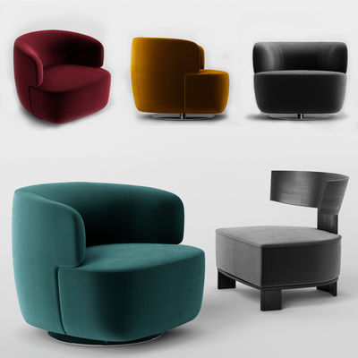 Molteni Elain And Clipper Velvet Krzesło Hotelowe Dekoracja wnętrz
