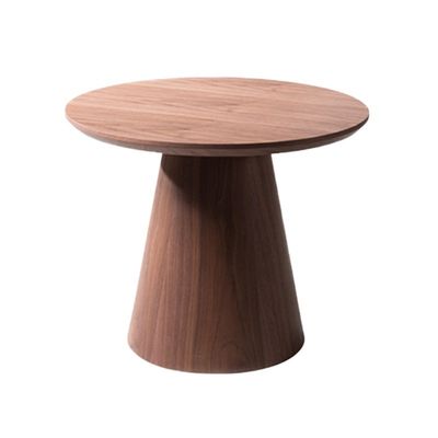 Kreatywny Walnut Combo Round End Stolik Oryginalny Wooden Grain Finish Low Coffee Table