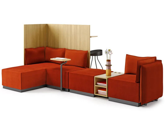 Estetyczne wnętrze Sofa z tkaniny sekcjonalnej z zintegrowaną półką magazynów