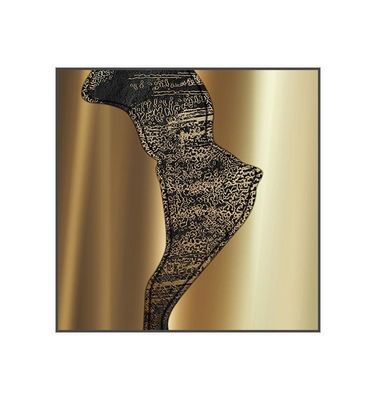 Custom Golden Premium Square Wall Art Hotel Entrance Metal Decor Malarstwo muralne