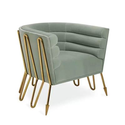 Nowoczesny, w stylu nordyckim, Star Hotel Velvet Armchair do salonu recepcyjnego