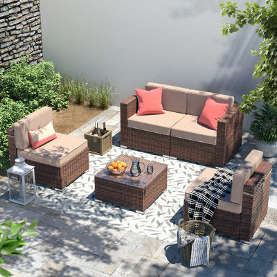 Wysokiej klasy Sofa hotelowa zewnętrzna Rattan Wicker Rattan Chair Rattan Sofa Combination